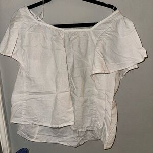 Old Navy White Off-Shoulder Blouse